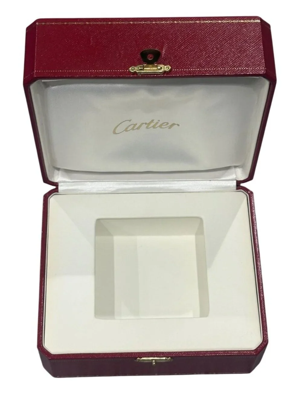 Vintage Cartier Watch Box COWA 0043 in Red Leather/Ivory Interior